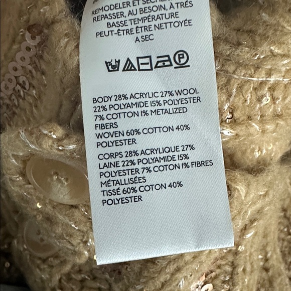 Anthropologie MAEVE Layered Sparkle Cardigan Sweater Dress - Picture 8 of 8